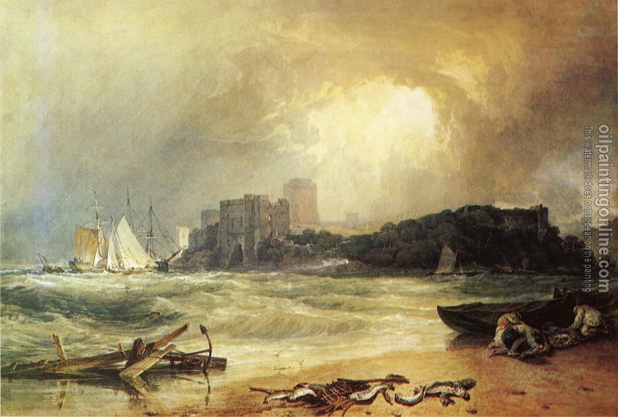 Turner, Joseph Mallord William - Pembroke Caselt, South Wales,Thunder Storm Approaching